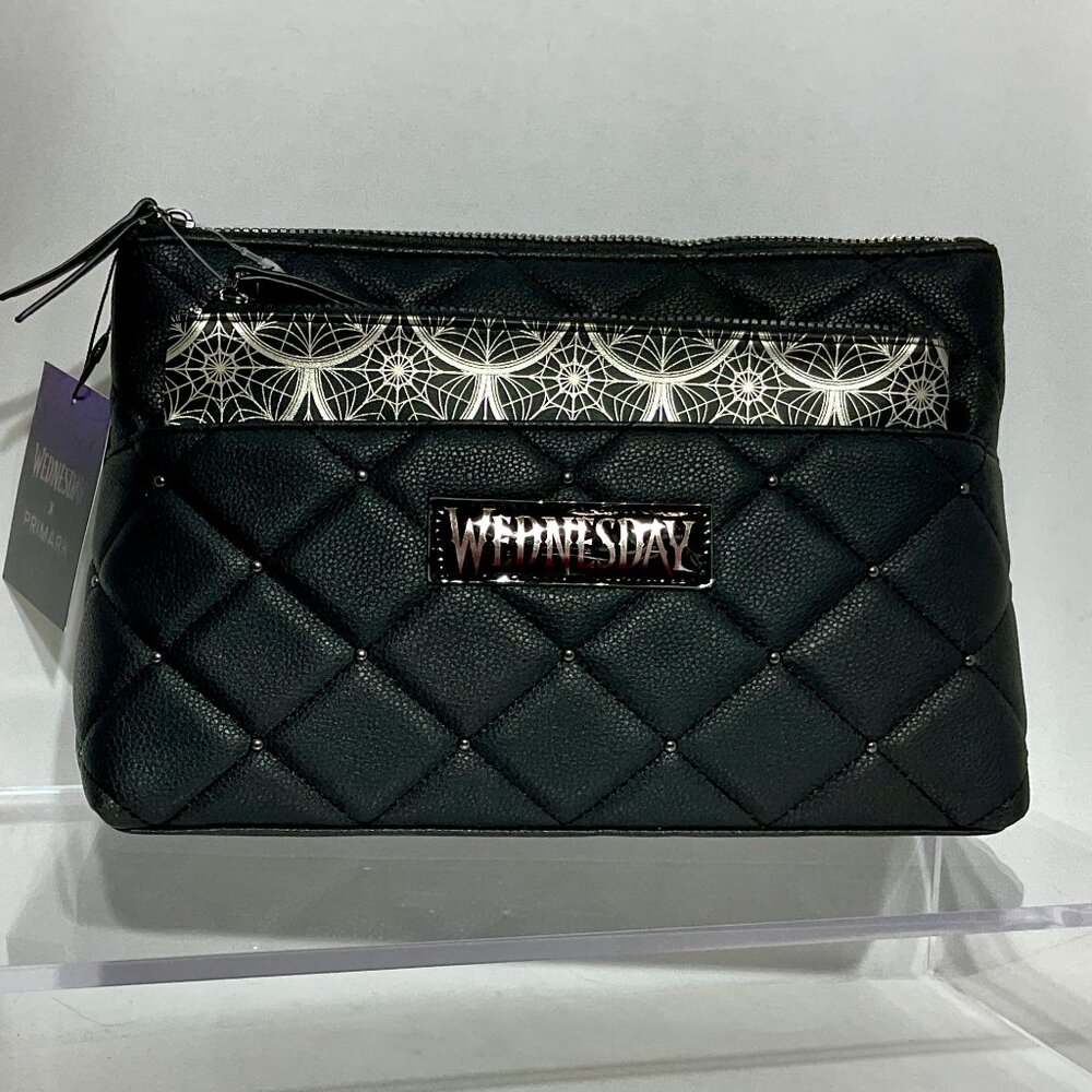 NWT Wednesday x Primark Makeup Bag Black Zippered